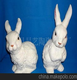 库存陶瓷工艺品 兔子 H1164