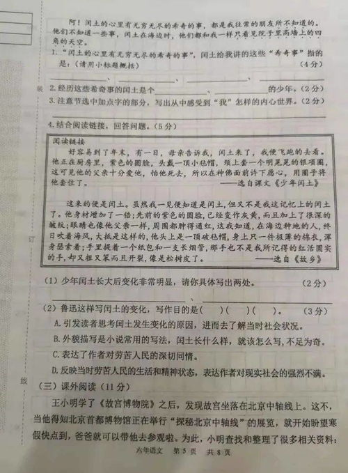 六年级上册 语文 数学,刚考完的期末真题,质量不错,练练手