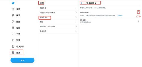推特如何设置隐私内容保护