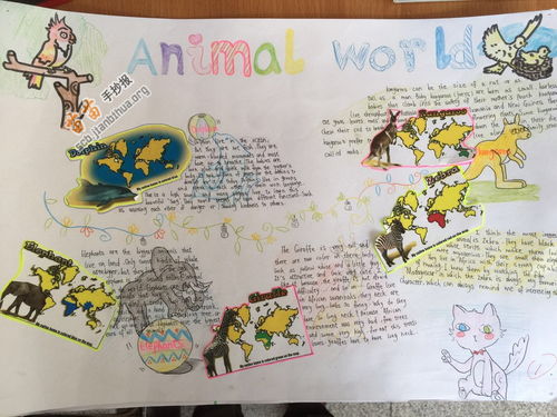 我最喜欢的动物手抄报,手抄报里的动物世界：我最喜欢的动物藏进了画布