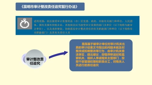 昆明市进一步加强审计整改工作办法 及三项配套制度政策解读