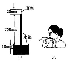 1 托里拆利测量大气压强值实验如图所示,当时的大气压强等于 mm高水银柱所产 