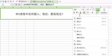 wps表格中的批注该怎么编辑 