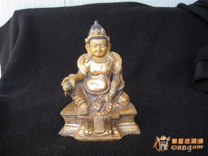 西藏黄财神佛像