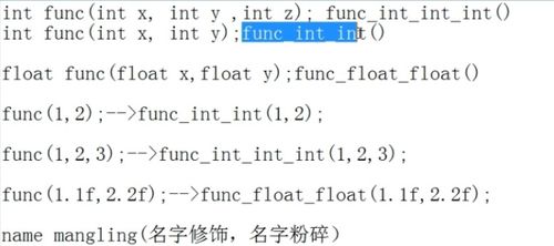 重载,名字修饰,重写