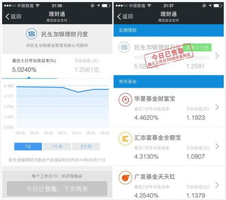 微信理财通里的民生加银理财月度怎么样