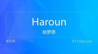 英文名Haroun 的意思 性别含义寓意及印象是什么 英文名 911查询 