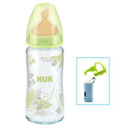NUK 婴儿宽口径玻璃奶瓶240ml 蜜芽 