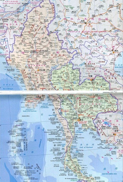 泰国旅游地图中文版2023泰国地图中文版高清（泰国地图）