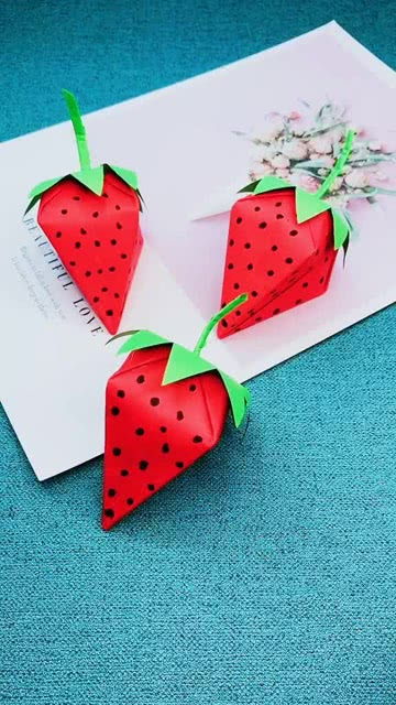 草莓盲盒折纸手工 