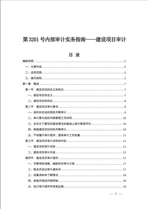 法律法规 中国内部审计协会关于印发 第3201号内部审计实务指南 建设项目审计 的通知