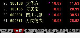 今日排名升幅前100股票