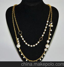 2013年 流行百搭毛衣项链 珍珠项链 厂家直销的手工长款珍珠项链