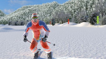 室外滑雪场冬奥会宣传滑雪比赛