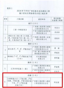 公司7项工程获评2018年下半年自治区安全文明标准化工地称号