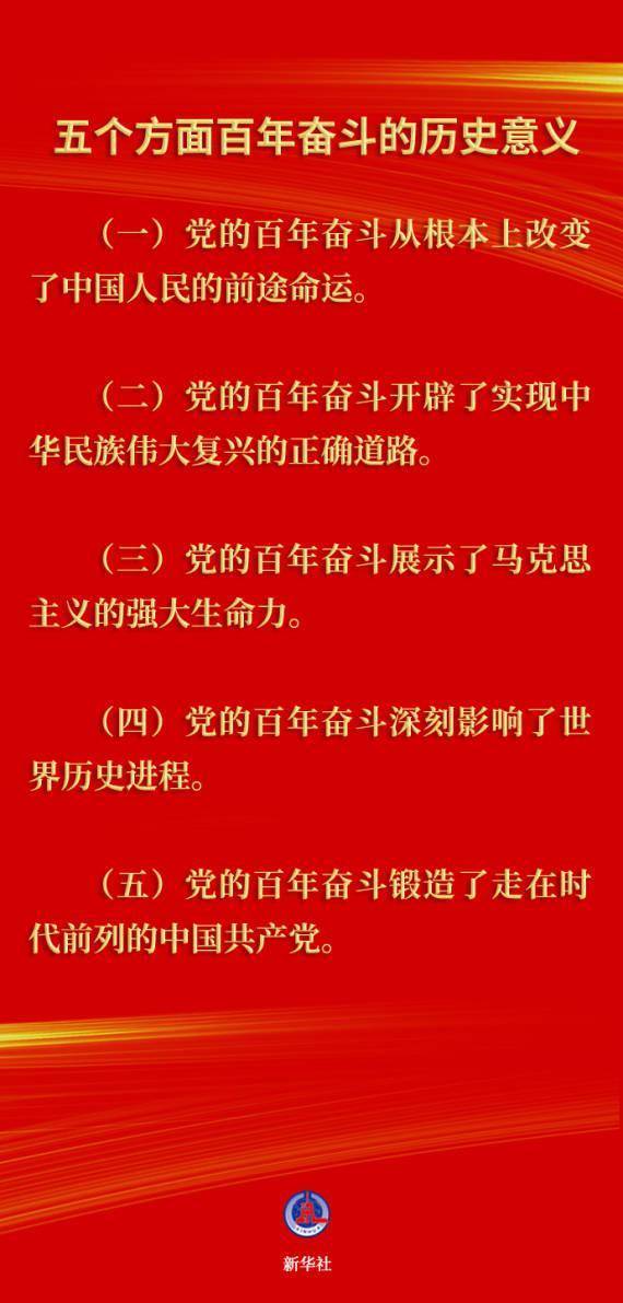 要点速览 中共中央关于党的百年奋斗重大成就和历史经验的决议