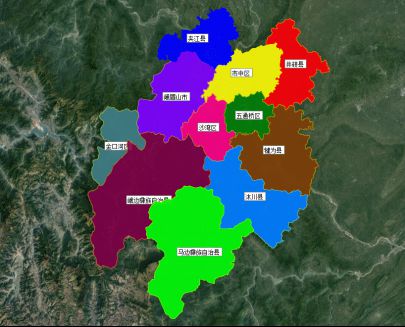 乐山市各区县地理位置,城区面积排名,你所在的地区排在第几名呢