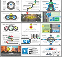 交通高速公路 道路建设规划PPT模板