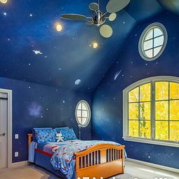 北欧卧室淡蓝色房间效果图 