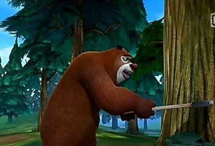 熊出没中熊大和熊二也曾经拿着斧头砍过树,怎么没人来阻止啊
