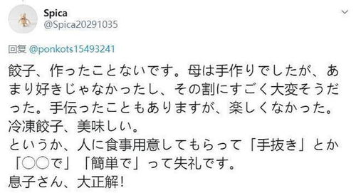 妻子做速冻饺子炸鸡都是偷懒 日本男人 没有人比我懂家务