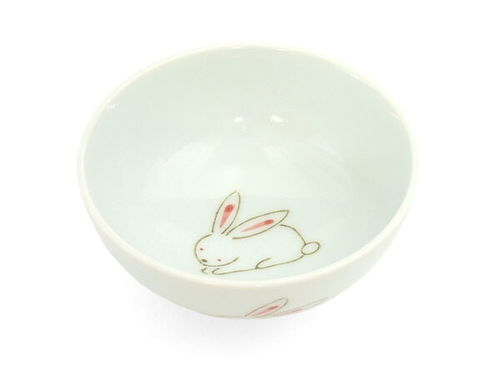 碗底的兔子图案好萌