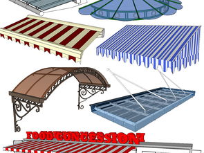 70个雨棚雨蓬遮阳棚SU模型设计图下载 32.09MB 其他模型库 其它模型 