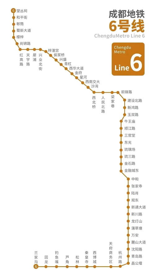 成都地铁6号线最新线路图,成都地铁6号线线路图