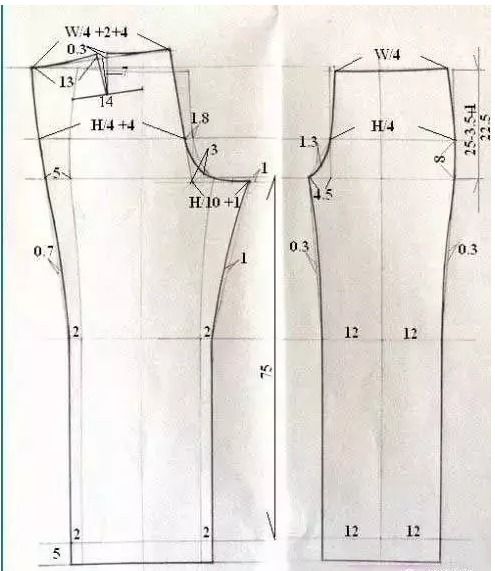 裤子的裁剪图怎么划 