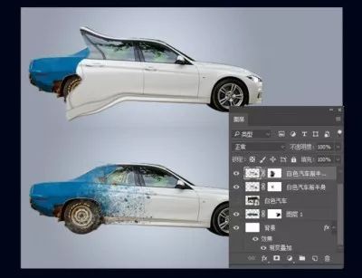 PS教程 照片合成,用PS合成一个色彩丰富的汽车