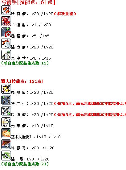 冒险岛 冒险家射手职业 需要最新情况 