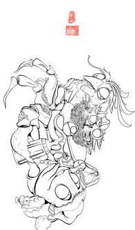 巨蟹座 十二星系列 野孩子绘画